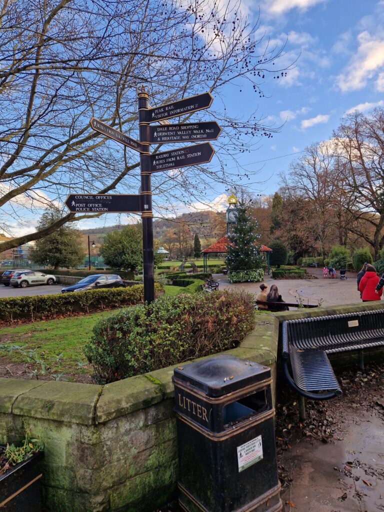 Matlock park, in the town centre.